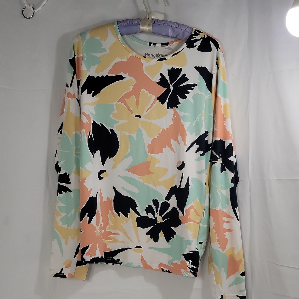 Hang Ten Women's Pastel Floral Sweatshirt